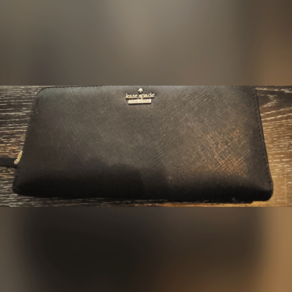 Kate Spade Black Zip-Around Wallet